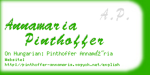 annamaria pinthoffer business card